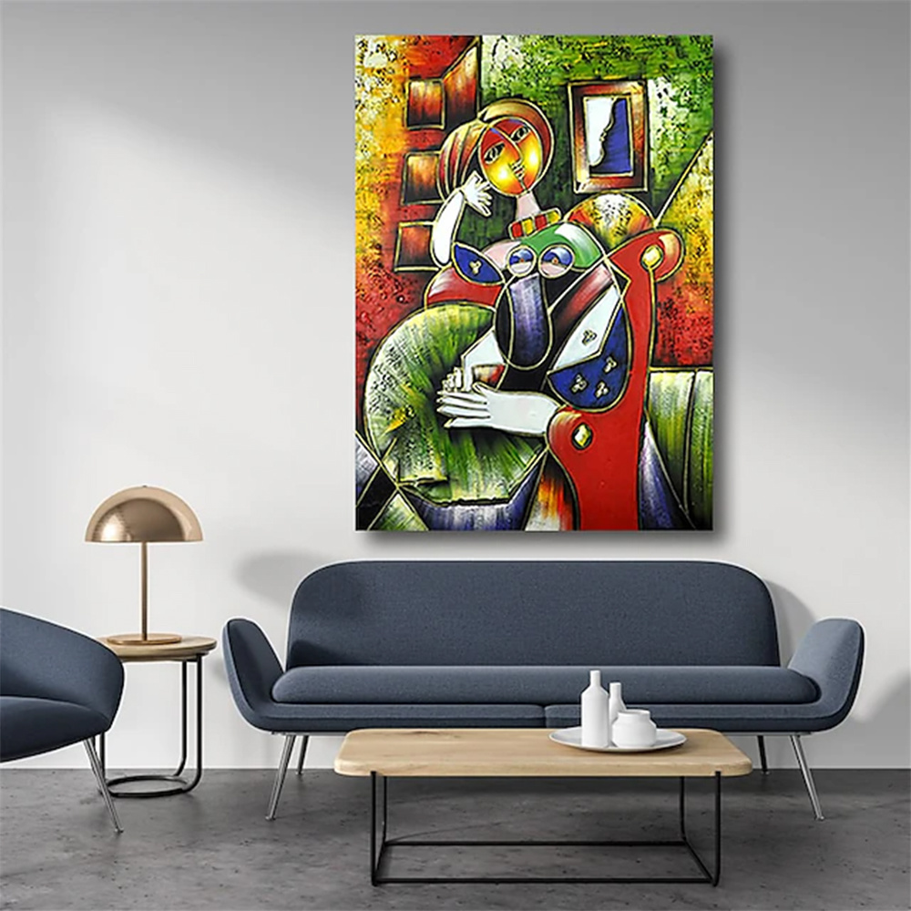 dropship Hand Painted Oil Paintings Hand Painted Wall Art Abstract Modern Figure Picasso Girl Lady Nude Living Room Hallway Luxurious Decorative Painting