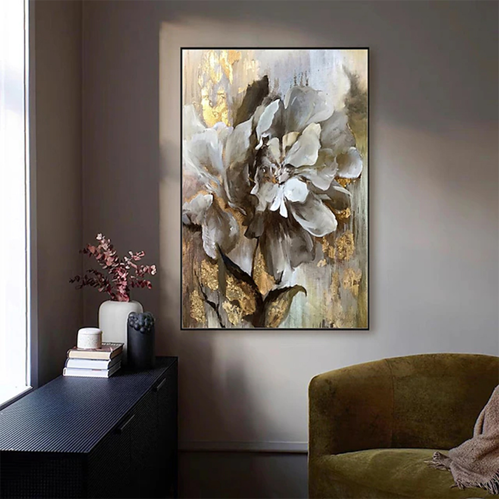dropship Handmade Flower Oil Painting On Canvas Wall Art Decoration Modern Abstract PictureLiving Room Hallway Bedroom Luxurious Decorative Painting