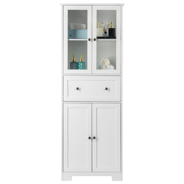 dropship FCH MDF Spray Paint 4 Doors 1 Pump Bathroom Cabinet White