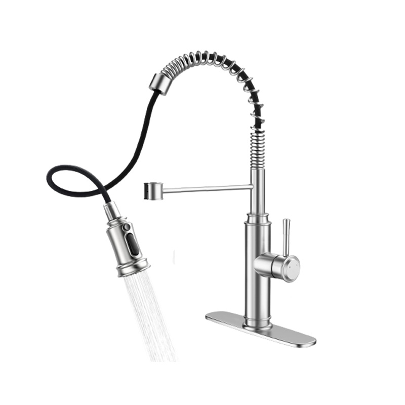 dropship Household & Commercial Pull-Down Sprayer Spring Kitchen Sink Faucet