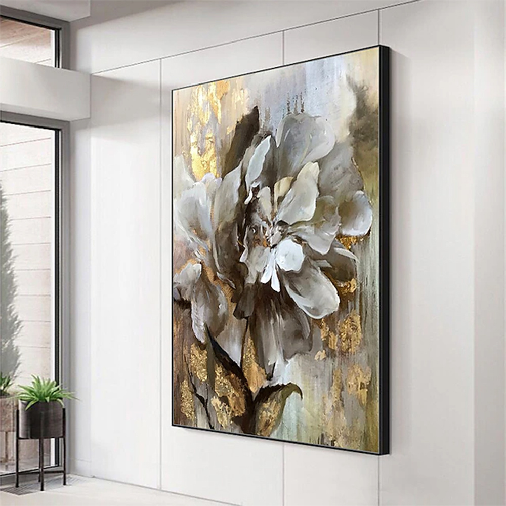 dropship Handmade Flower Oil Painting On Canvas Wall Art Decoration Modern Abstract PictureLiving Room Hallway Bedroom Luxurious Decorative Painting