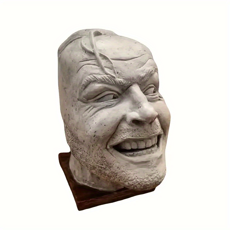 dropship 1pc, Halloween Head Decoration Johnny Sculpture Head Resin Desktop Decoration Decoration Book Shelf Sculpture Resin Craft Decoration,Spook Up Your Home Decor