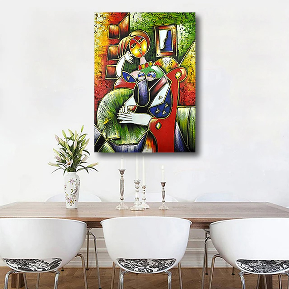 dropship Hand Painted Oil Paintings Hand Painted Wall Art Abstract Modern Figure Picasso Girl Lady Nude Living Room Hallway Luxurious Decorative Painting