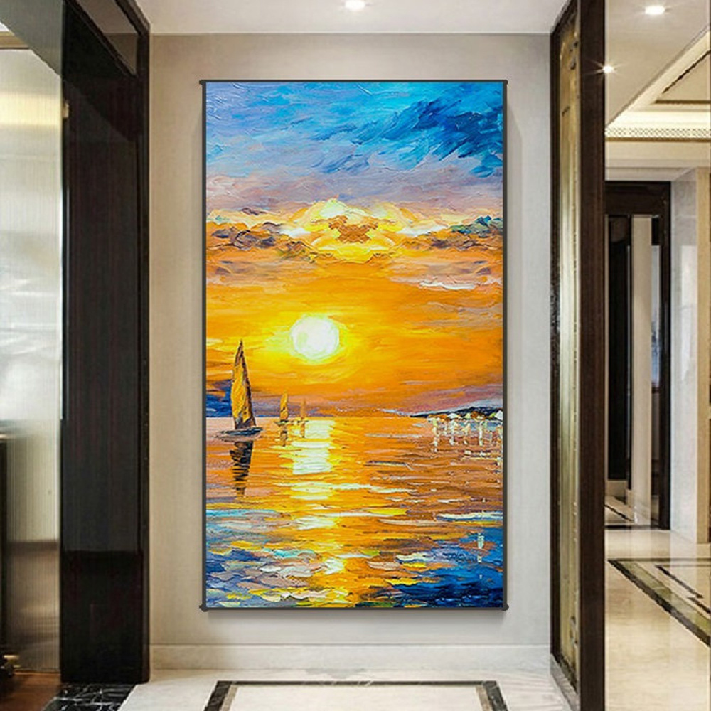 dropship Handmade Oil Painting Modern Oil Painting On Canvas Abstract Oil Painting Hand Painted Large Wall Art For Living Room Hallway Bedroom Luxurious Decorative Painting