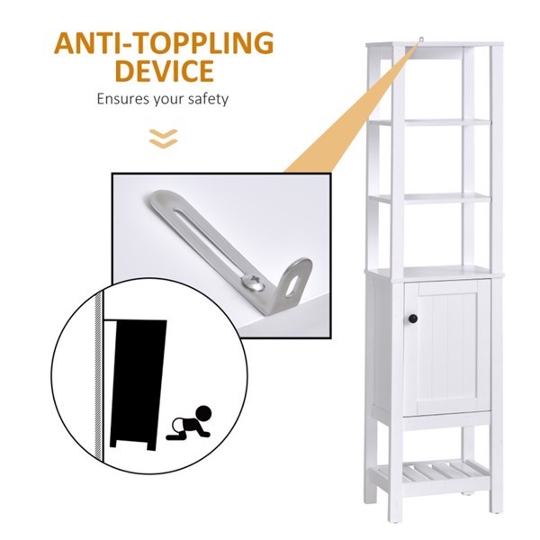 dropship Bathroom Storage Cabinet-White