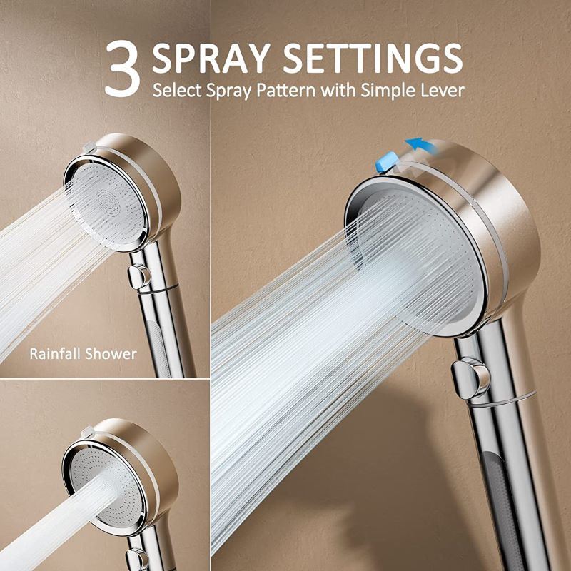 dropship Easily Installation Adjustable Shower Head with Anti-Clogging Nozzles