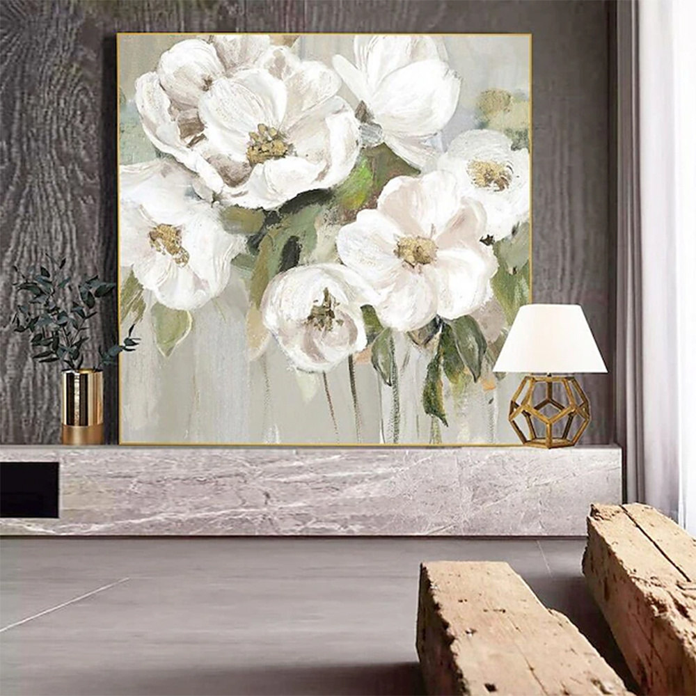 dropship Hand Painted Oil Painting Wall Art Flower Modern Abstract Living Room Hallway Bedroom Luxurious Decorative Painting