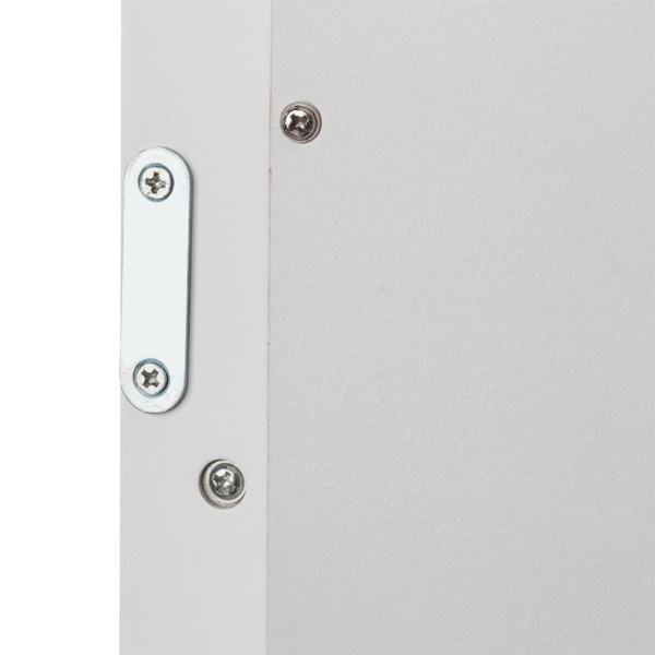 dropship Double Door Mirror Indoor Bathroom Wall Mounted Cabinet Shelf White