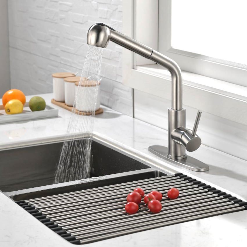 dropship Single Handle Pull Down Sprayer Kitchen Sink Faucet