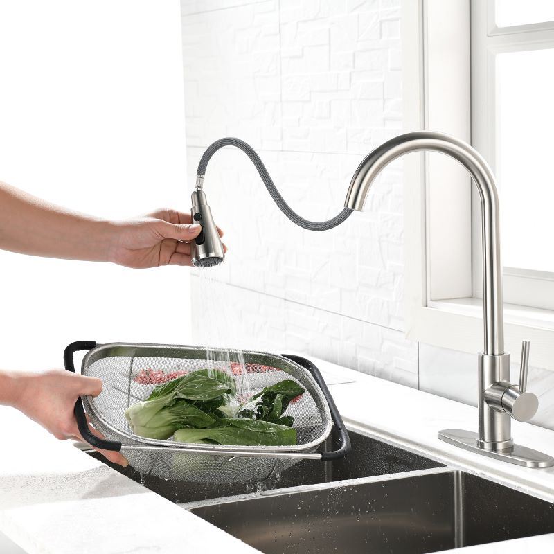 dropship Commercial Modern Stainless Steel Kitchen Faucets
