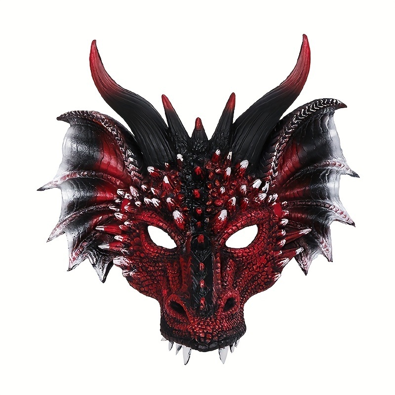 dropship 1pc Party Masquerade Cosplay Dragon Mask Halloween Easter Performance Props Mask PU Material Mask