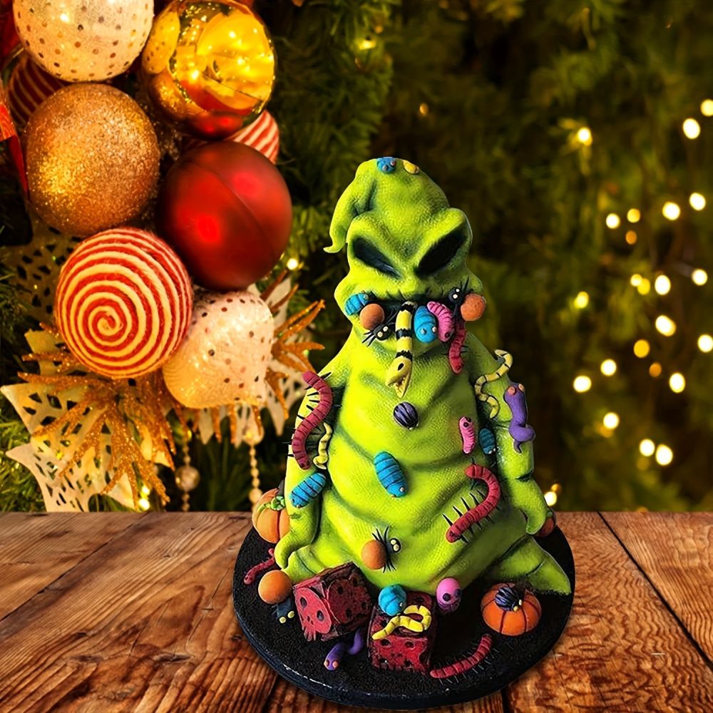dropship 1pc, Resin Halloween Witch Figurine - Perfect Table Decoration for Christmas Parties and Kids Novelty Gift