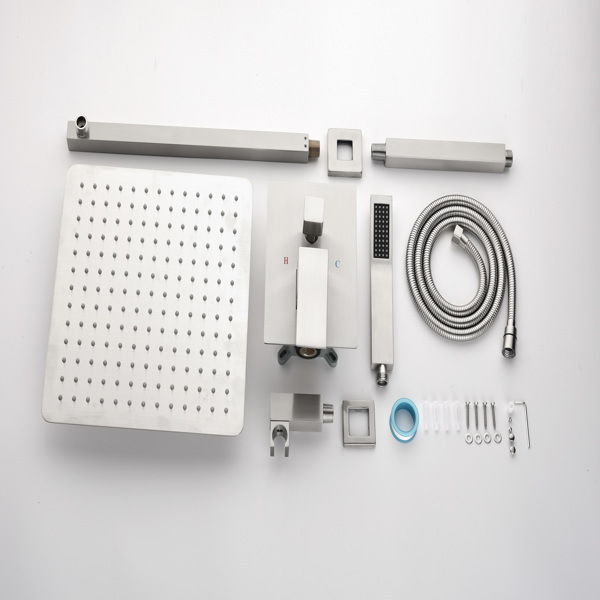 dropship 12" Rain Shower Head Systems Wall Mounted Shower