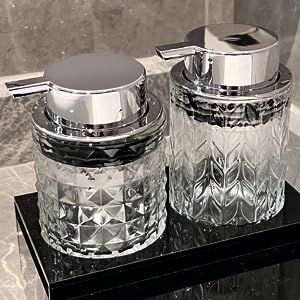 dropship Glass Hand Foaming Soap Dispensers with Silver Pump