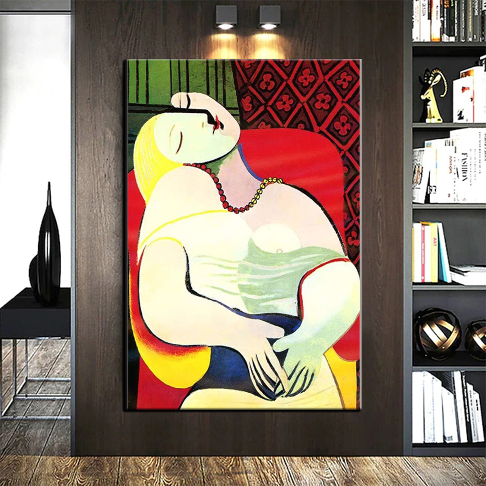 dropship Hand Painted Oil Painting Pablo Picasso After the Original Painting Small the Dream Living Room Hallway Bedroom Luxurious Decorative Painting