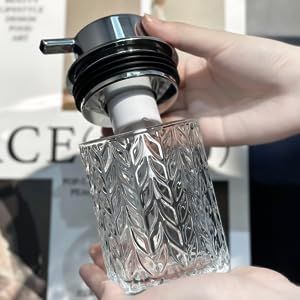 dropship Glass Hand Foaming Soap Dispensers with Silver Pump