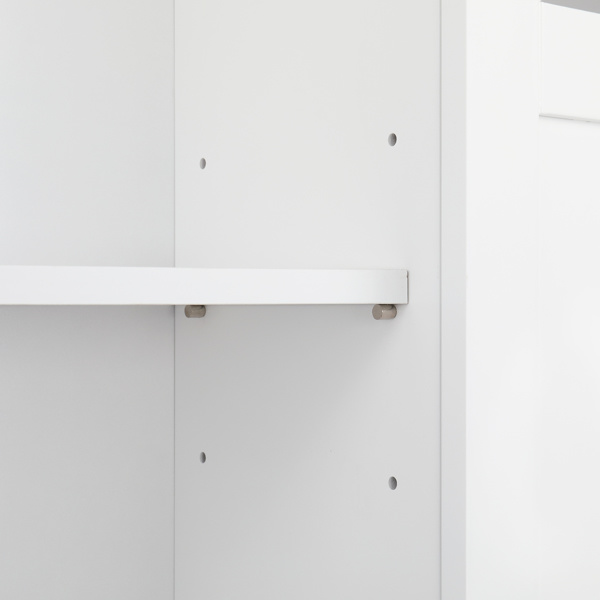 dropship FCH Double Door Fork Toilet Cabinet White