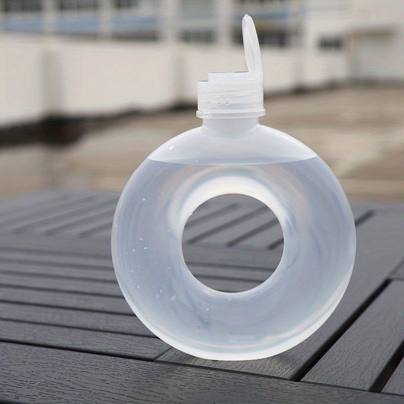 dropship Kawaii Doughnut Water Bottle, PP Plastic Heat-resistant Water Cup Suitable For Adults And Children Daily Carrying And Outdoor Hiking Camping Trips