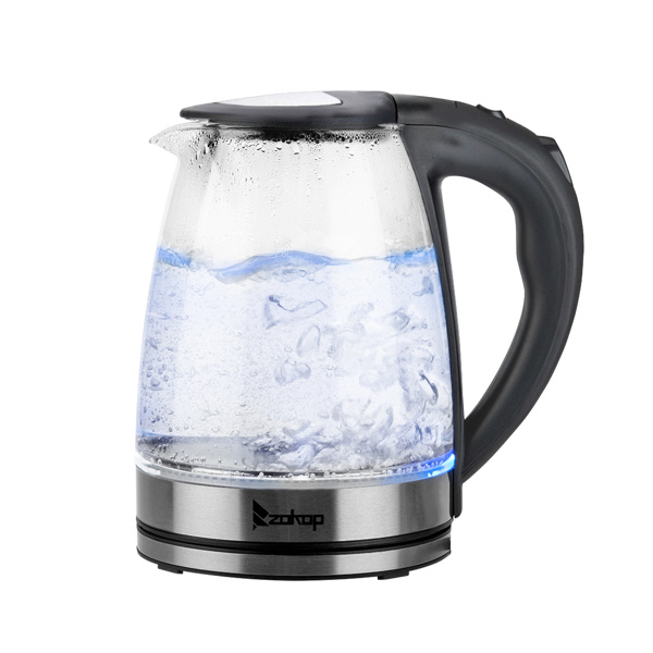 dropship HD-1861-A 110V 1200W 1.8L Electric Glass Kettle US Plug
