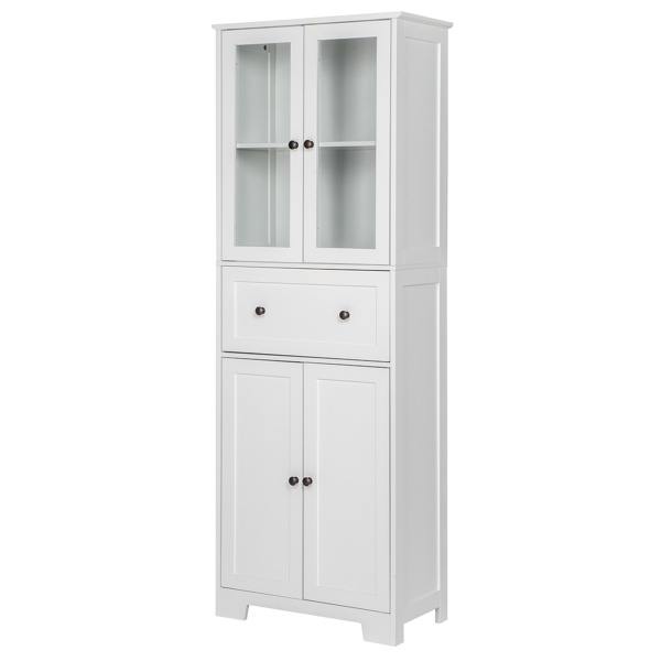 dropship FCH MDF Spray Paint 4 Doors 1 Pump Bathroom Cabinet White