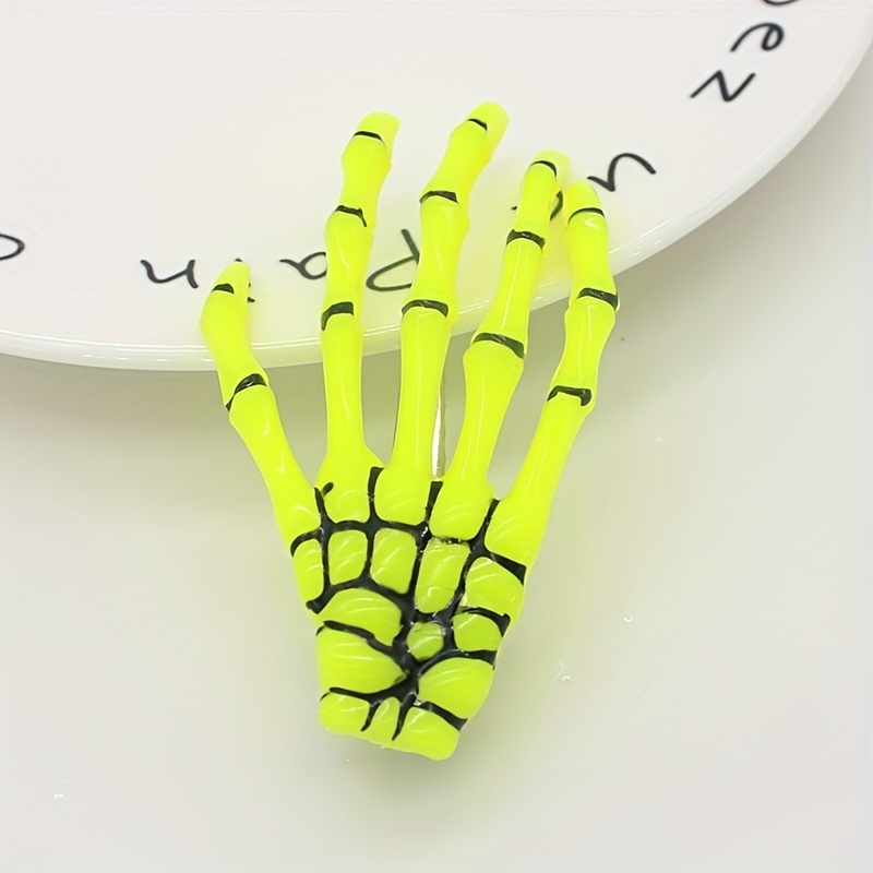 dropship Halloween Skeleton Claw Hair Clip Gothic Punk Rock Barrettes Skull Hand Hair Accessories For Halloween Party Cosplay Wear