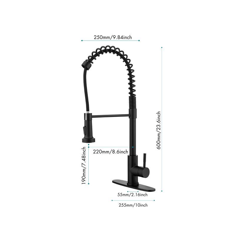 dropship Household & Commercial Pull-Down Sprayer Spring Kitchen Sink Faucet