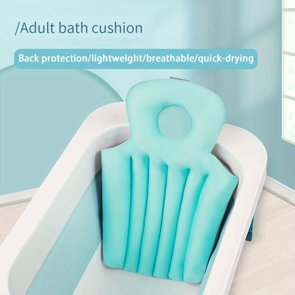 dropship Ergonomic Body Bath Pillow for Tub - Neck and Back Support - Adult Bath Tub Pillow with Headrest Cushion