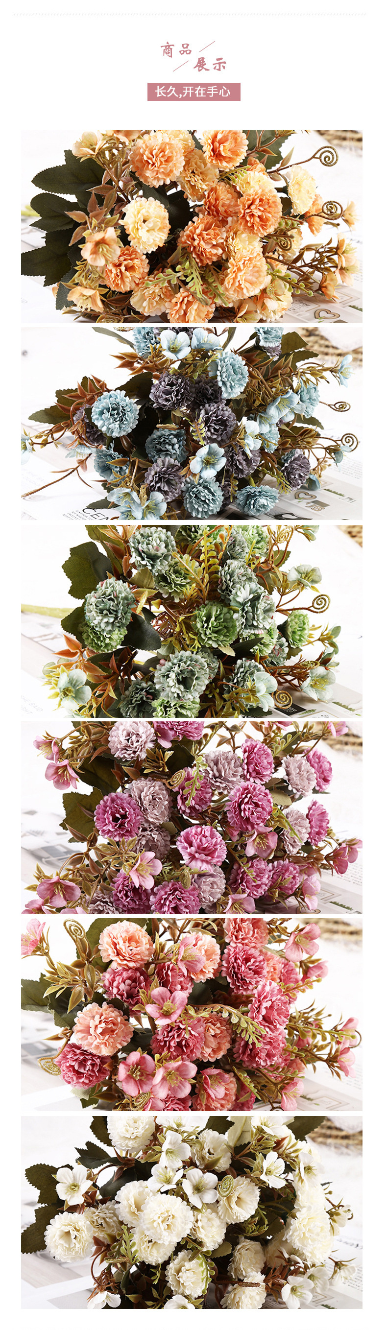 dropship 11pcs Bouquet Of DRIED Flowers ROSE Roses Bouquet Of Natural Air Dried Nordic Wind Wedding Home Decoration Valentine's Day Gift