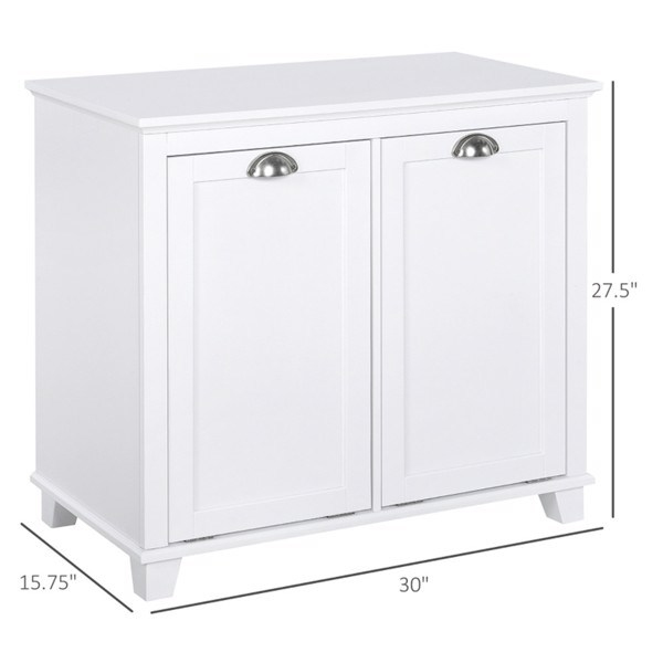 dropship Tilt-Out Laundry Sorter Cabinet, Bathroom Storage Organizer white-AS