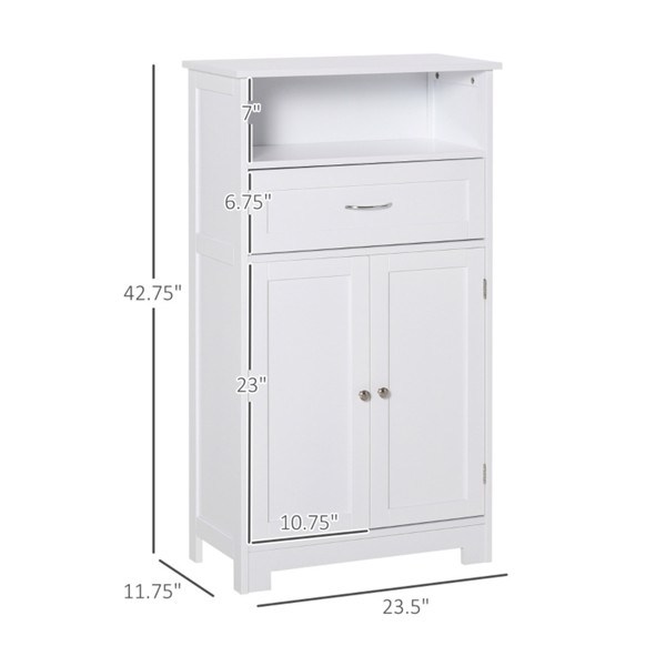dropship Bathroom Cabinet with 2 Doors and Shelf Bathroom Vanity black-AS