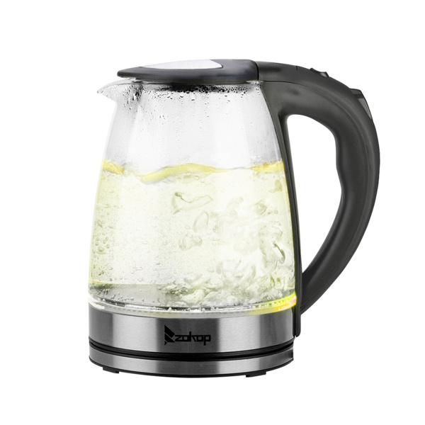 dropship HD-1861-A 110V 1200W 1.8L Electric Glass Kettle US Plug