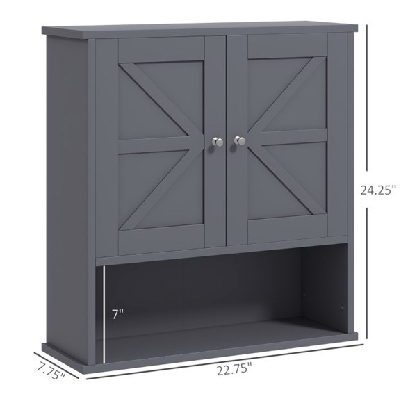 dropship Bathroom Cabinet/Wall Cabinet-Gray