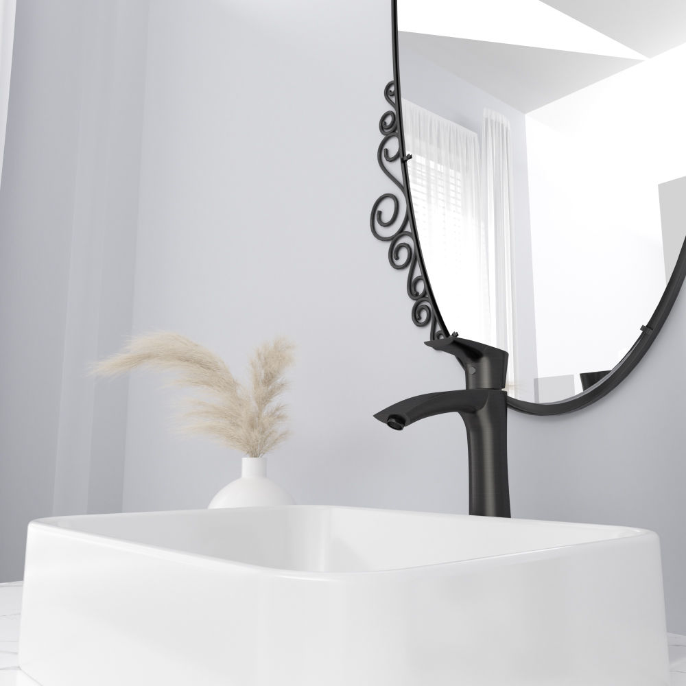 dropship 19" Rectanglar White Ceramic Vessel Bathroom Sink with Bathroom Faucet