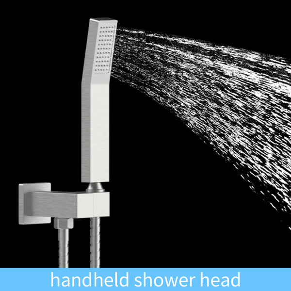 dropship Shower System Shower Faucet Combo Set Wall Mounted with 12" Rainfall Shower Head and handheld shower faucet, Brushed Nickel Finish with
