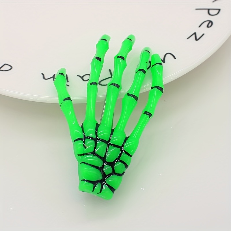 dropship Halloween Skeleton Claw Hair Clip Gothic Punk Rock Barrettes Skull Hand Hair Accessories For Halloween Party Cosplay Wear