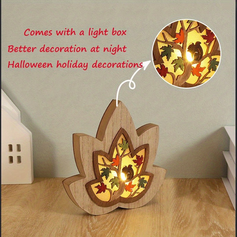 dropship 1pc, Creative Wooden Crafts Owl Squirrel Ornaments, Wooden Animal Maple Leaf Acorn Home Decoration, Suitable For Office Decoration, Bedroom Decoration, Home Decoration, Holiday Gifts(Multiple Options)