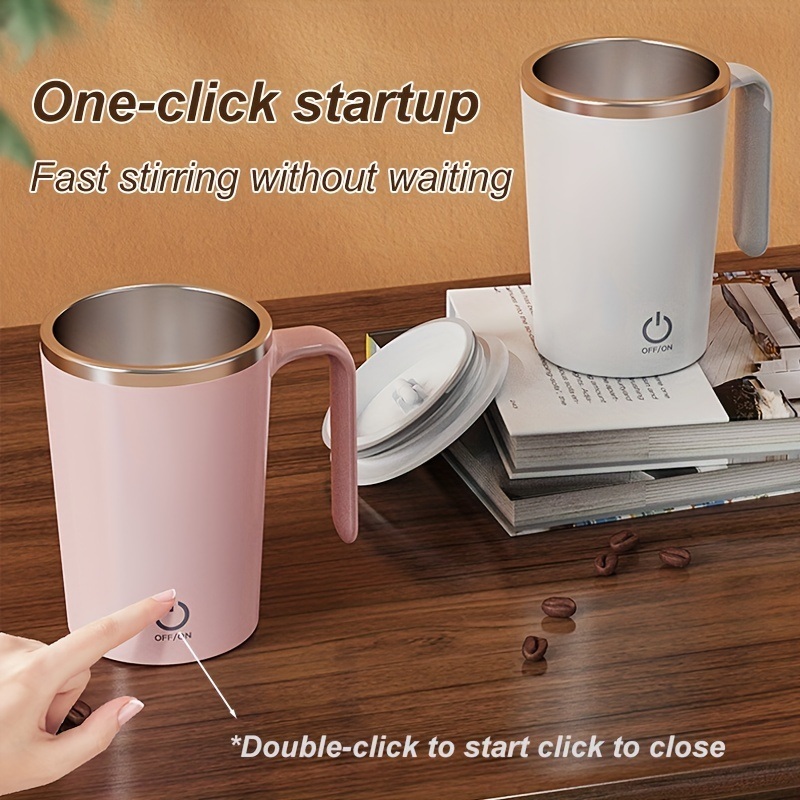 dropship 1pc Rechargeable Self-Stirring Mug - Magnetic Stirring Cup for Coffee, Milk, and Cocoa - Perfect for Home, Office, and Travel