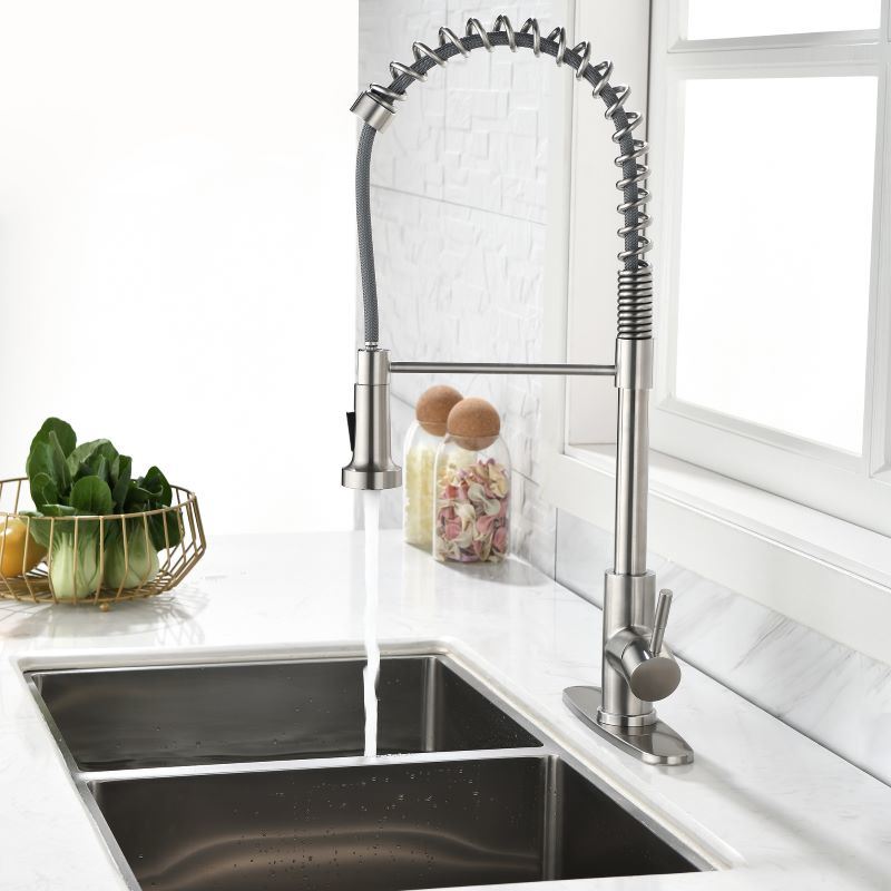 dropship Household & Commercial Pull-Down Sprayer Spring Kitchen Sink Faucet