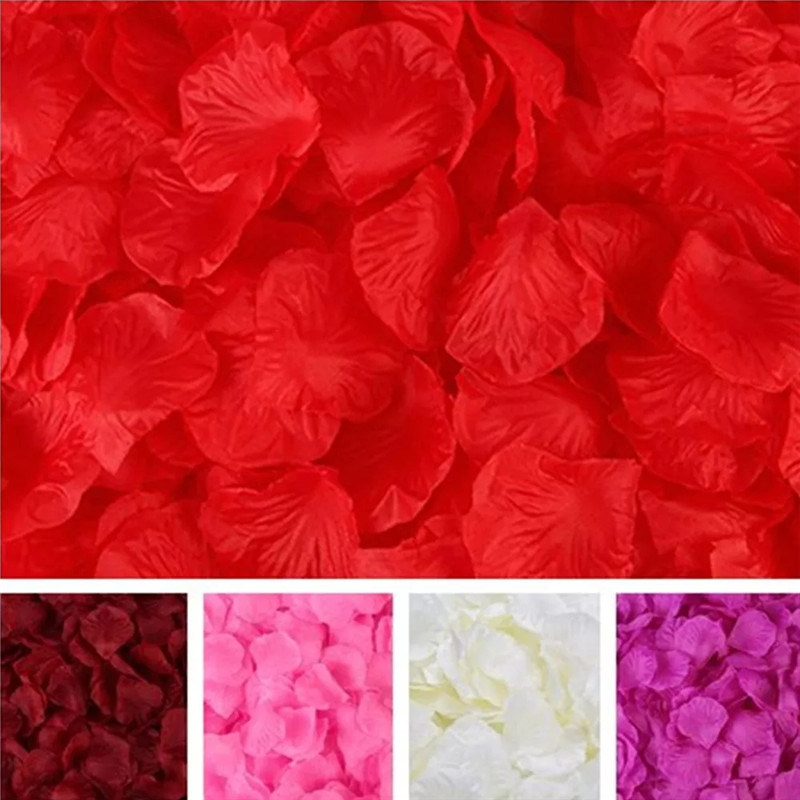 dropship Artificial Rose Petal Artificial Flower Silk Petals Valentine Day Wedding Flower Decoration Flowers