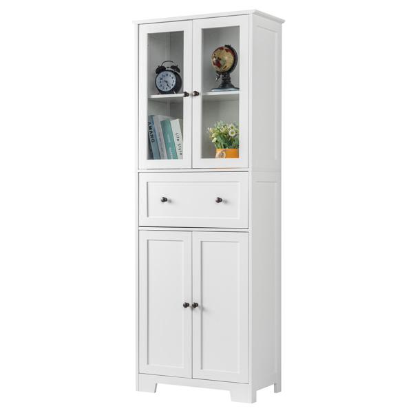 dropship FCH MDF Spray Paint 4 Doors 1 Pump Bathroom Cabinet White