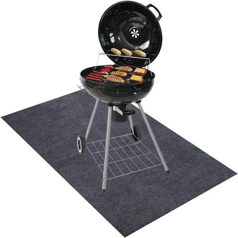 dropship Fireproof BBQ Grill Mat - Anti-Skid, Oilproof, and Flame Retardant - Perfect for Outdoor Cooking and Camping