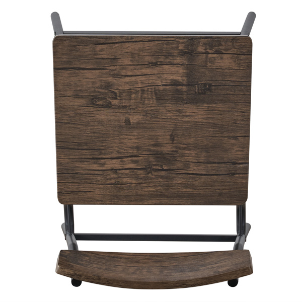 dropship Rectangular Disassembly and Assembly P2 Board Iron Compartment 1 Table 4 Chairs Dining Table and Chair Set Brown