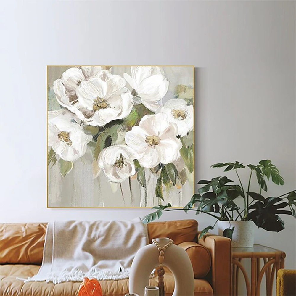dropship Hand Painted Oil Painting Wall Art Flower Modern Abstract Living Room Hallway Bedroom Luxurious Decorative Painting