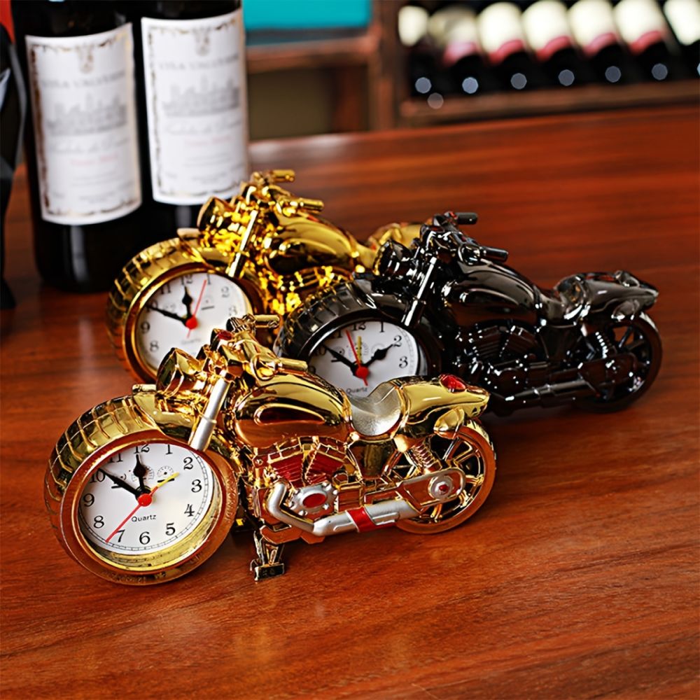 dropship Unique Motorcycle-Shaped Alarm Clock - Add a Creative Touch to Your Decor!