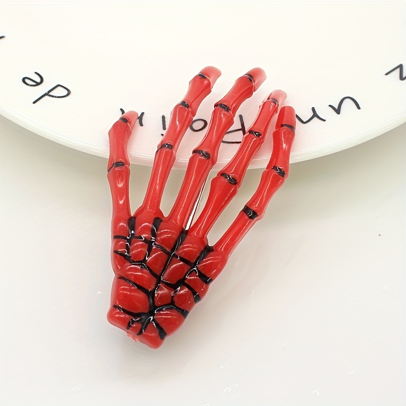 dropship Halloween Skeleton Claw Hair Clip Gothic Punk Rock Barrettes Skull Hand Hair Accessories For Halloween Party Cosplay Wear