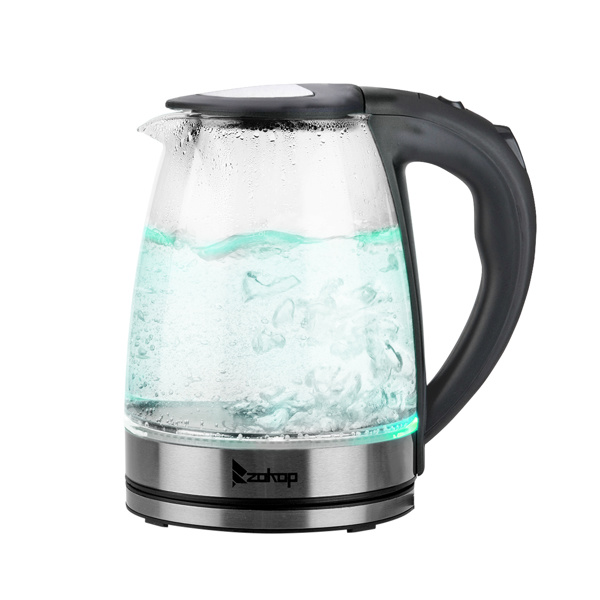 dropship HD-1861-A 110V 1200W 1.8L Electric Glass Kettle US Plug