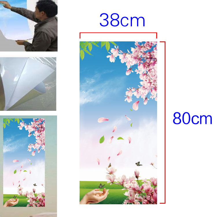 dropship Beautiful Landscape Painting Rural Scenery Stick Poster Spray Painting Print Adhesive Picture For Room Decoration Multiple Styles Water-Proof And Sun Protection Size: 80x38cm or 32"x15" (