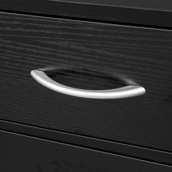 dropship FCH MDF With Triamine One Door One Drawer Three Compartments High Cabinet Bathroom Wall Cabinet Black