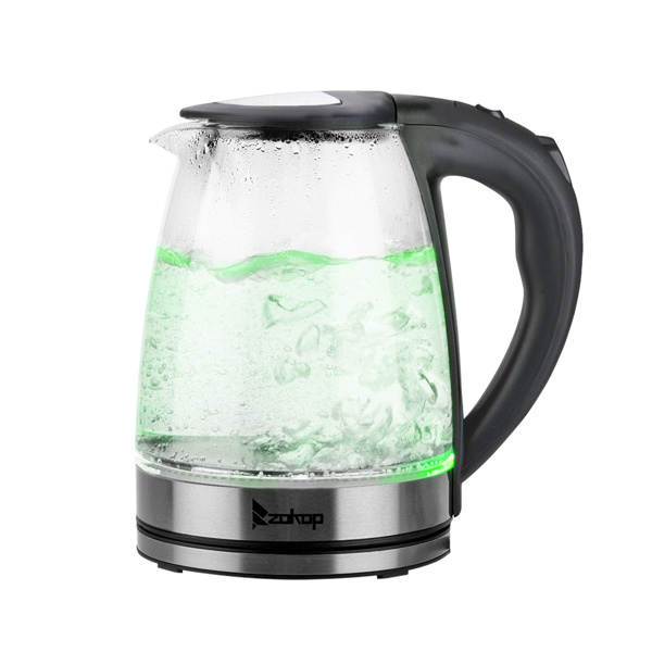 dropship HD-1861-A 110V 1200W 1.8L Electric Glass Kettle US Plug