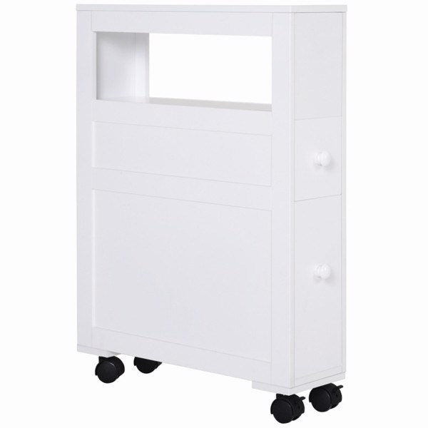 dropship Bathroom Side Storage Cabinet - White